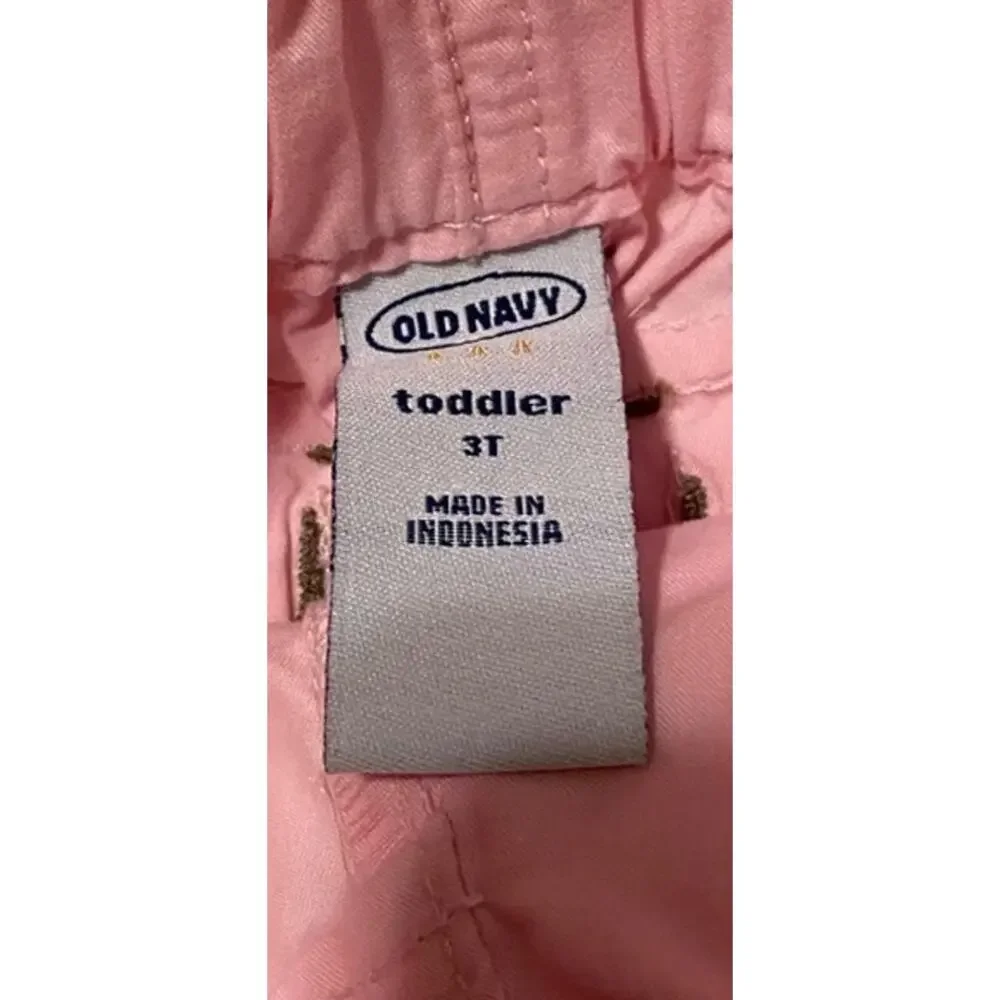 Old Navy Pale Pink Lightweight Elastic Waist Cargo Utility‎ Jean Skirt Size 3T